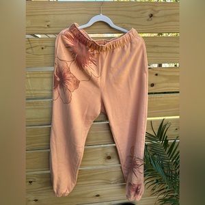 Hawaiian peach sweatpants